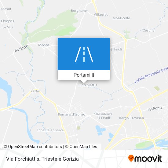 Mappa Via Forchiattis