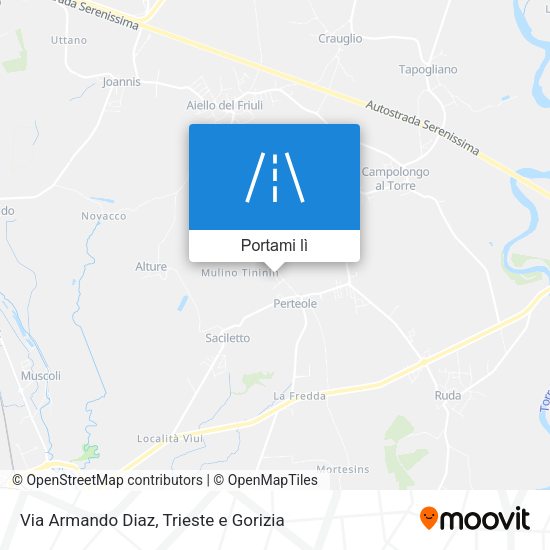 Mappa Via Armando Diaz