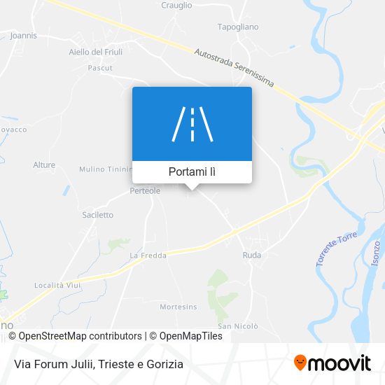 Mappa Via Forum Julii