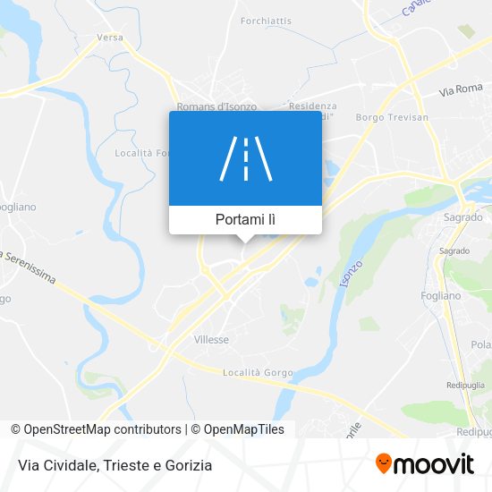 Mappa Via Cividale