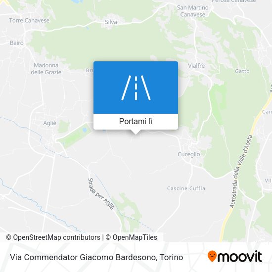 Mappa Via Commendator Giacomo Bardesono