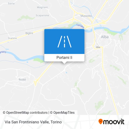 Mappa Via San Frontiniano Valle
