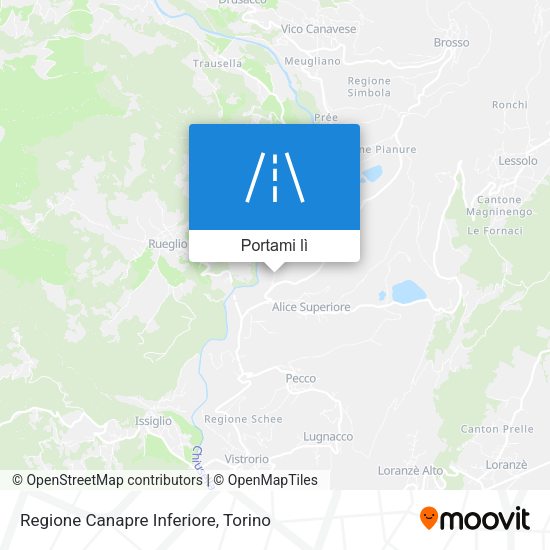 Mappa Regione Canapre Inferiore