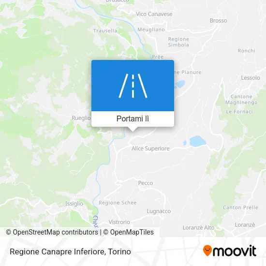 Mappa Regione Canapre Inferiore