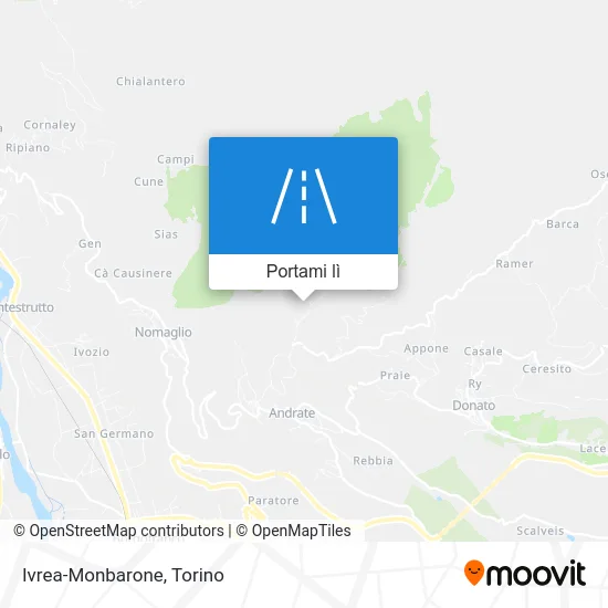 Mappa Ivrea-Monbarone