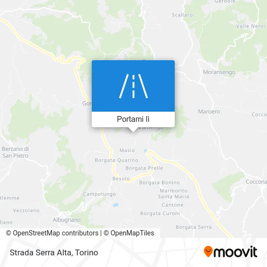 Mappa Strada Serra Alta