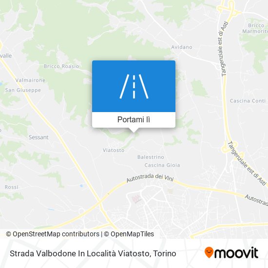 Mappa Strada Valbodone In Località Viatosto