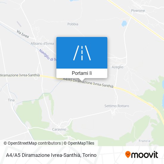 Mappa A4 / A5 Diramazione Ivrea-Santhià