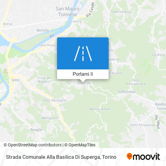 Mappa Strada Comunale Alla Basilica Di Superga