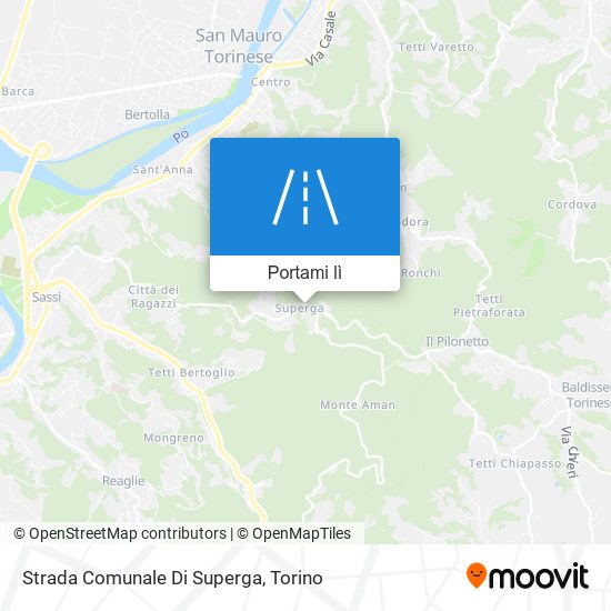 Mappa Strada Comunale Di Superga