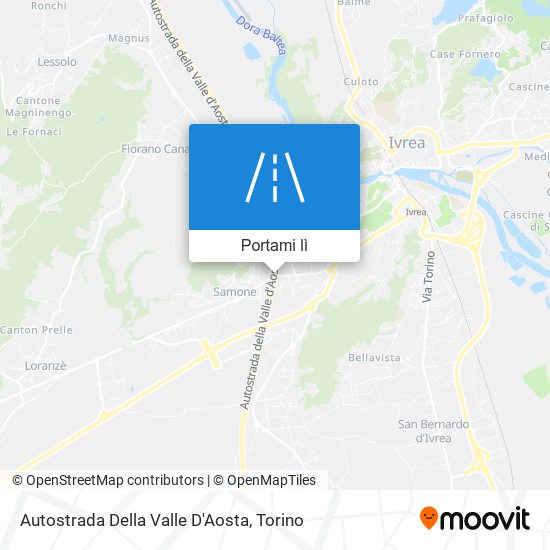 Mappa Autostrada Della Valle D'Aosta