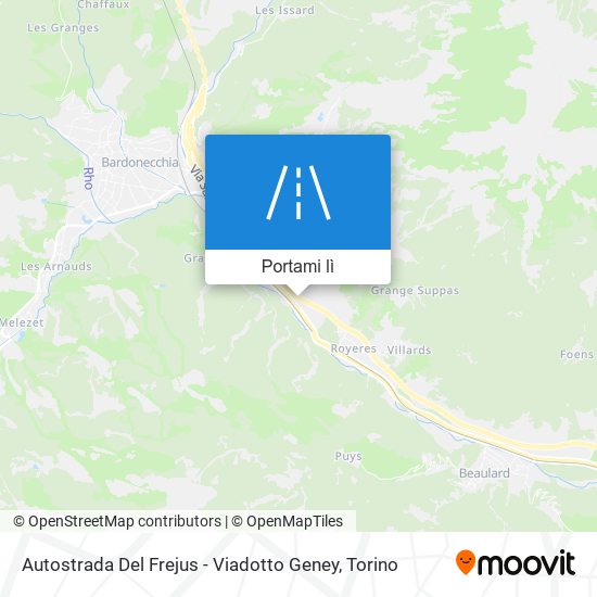 Mappa Autostrada Del Frejus - Viadotto Geney
