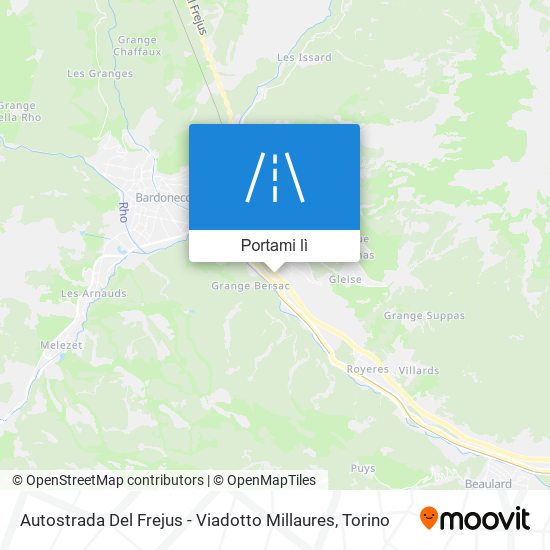 Mappa Autostrada Del Frejus - Viadotto Millaures