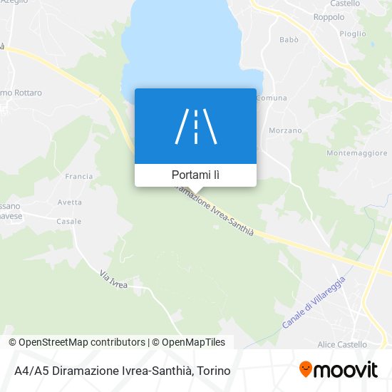 Mappa A4 / A5 Diramazione Ivrea-Santhià