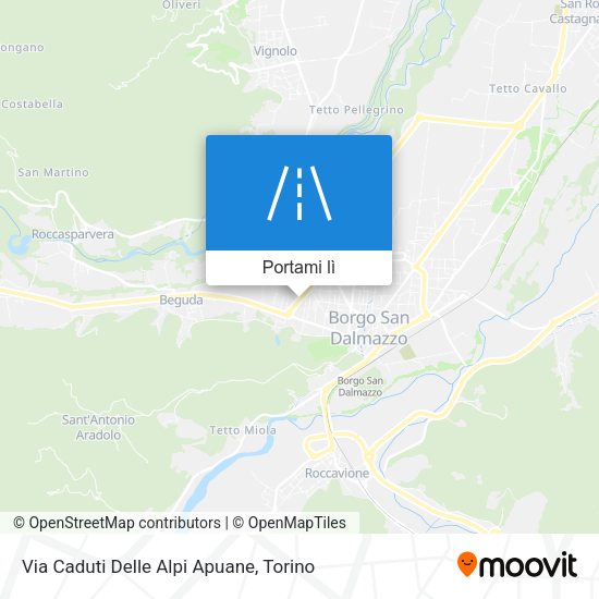 Mappa Via Caduti Delle Alpi Apuane
