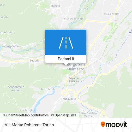Mappa Via Monte Roburent