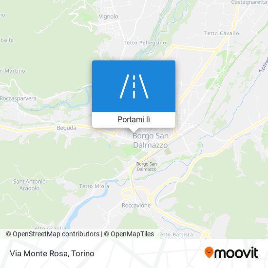 Mappa Via Monte Rosa