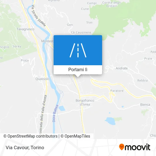 Mappa Via Cavour