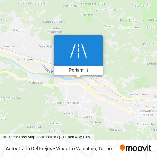 Mappa Autostrada Del Frejus - Viadotto Valentino