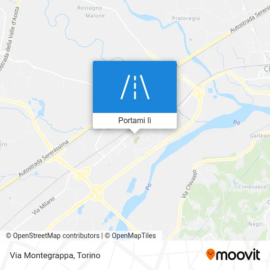 Mappa Via Montegrappa