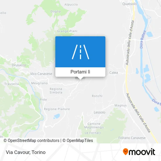 Mappa Via Cavour