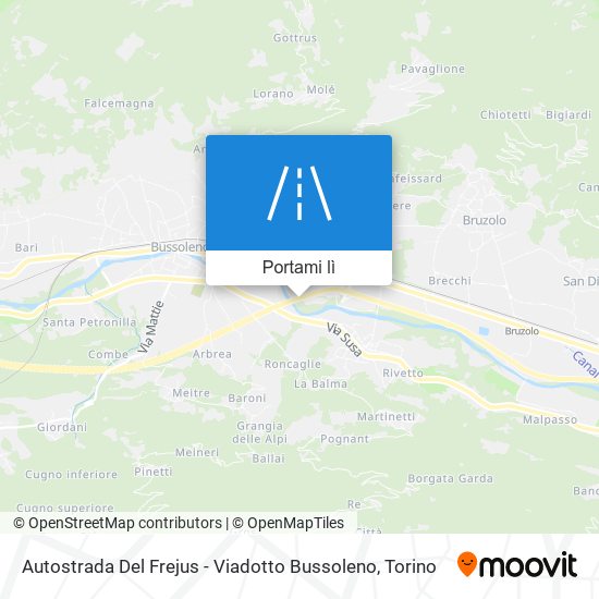 Mappa Autostrada Del Frejus - Viadotto Bussoleno
