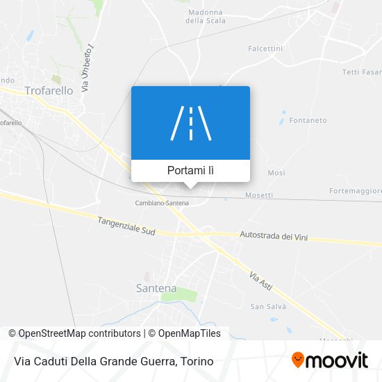 Mappa Via Caduti Della Grande Guerra