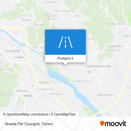 Mappa Strada Per Cuorgnè