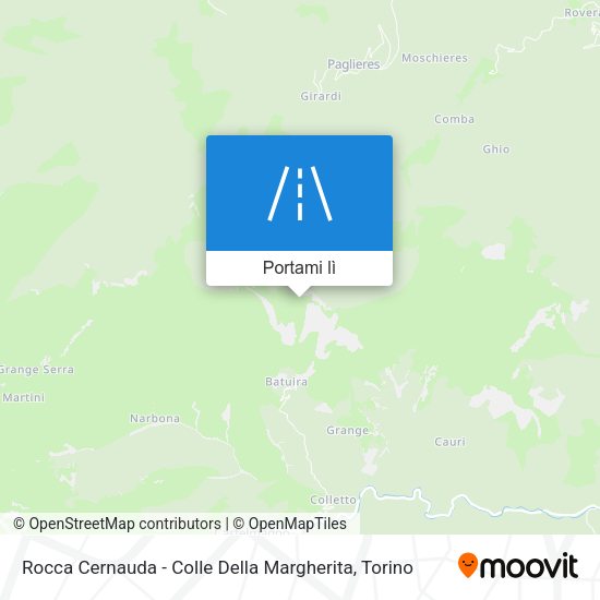 Mappa Rocca Cernauda - Colle Della Margherita