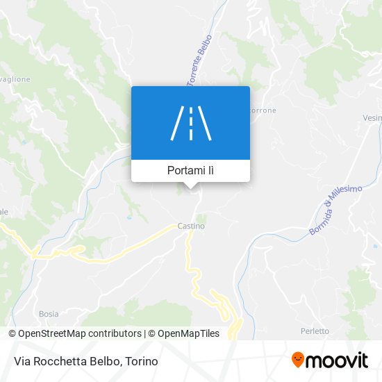 Mappa Via Rocchetta Belbo