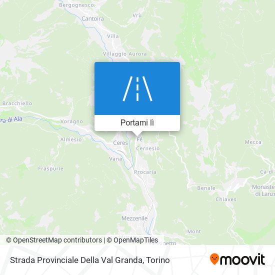 Mappa Strada Provinciale Della Val Granda