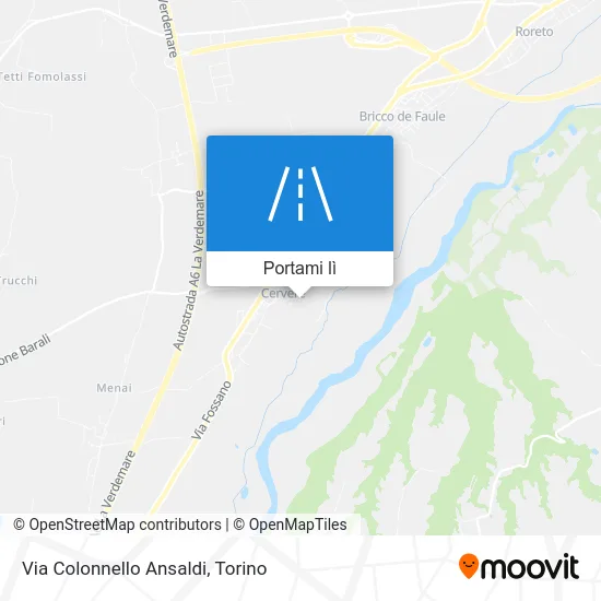 Mappa Via Colonnello Ansaldi