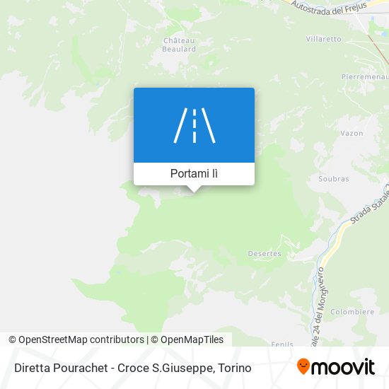 Mappa Diretta Pourachet - Croce S.Giuseppe