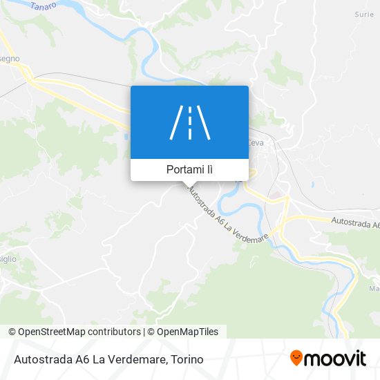 Mappa Autostrada A6 La Verdemare