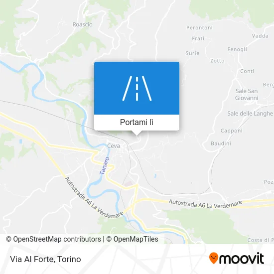 Mappa Via Al Forte