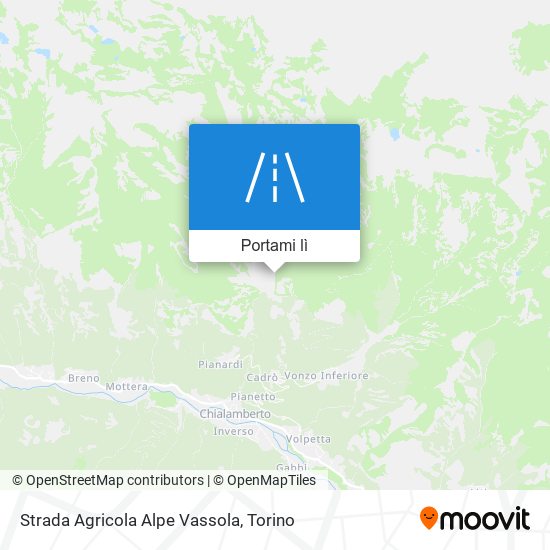 Mappa Strada Agricola Alpe Vassola