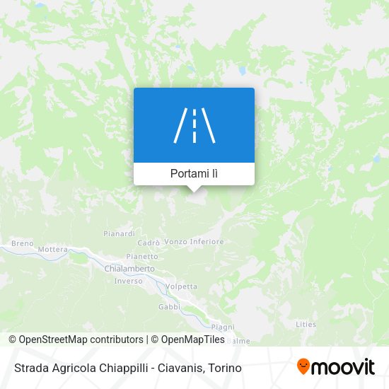 Mappa Strada Agricola Chiappilli - Ciavanis
