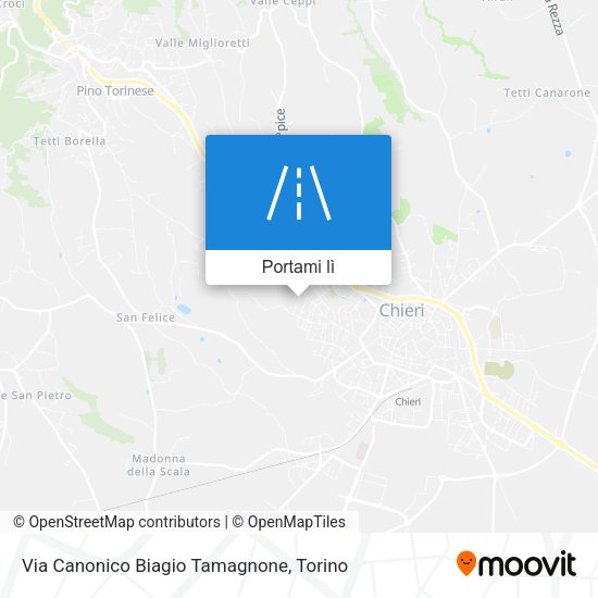 Mappa Via Canonico Biagio Tamagnone