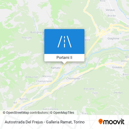 Mappa Autostrada Del Frejus - Galleria Ramat