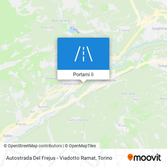 Mappa Autostrada Del Frejus - Viadotto Ramat