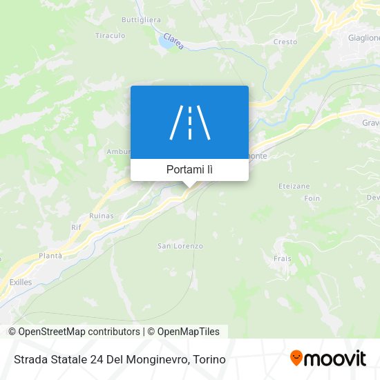 Mappa Strada Statale 24 Del Monginevro