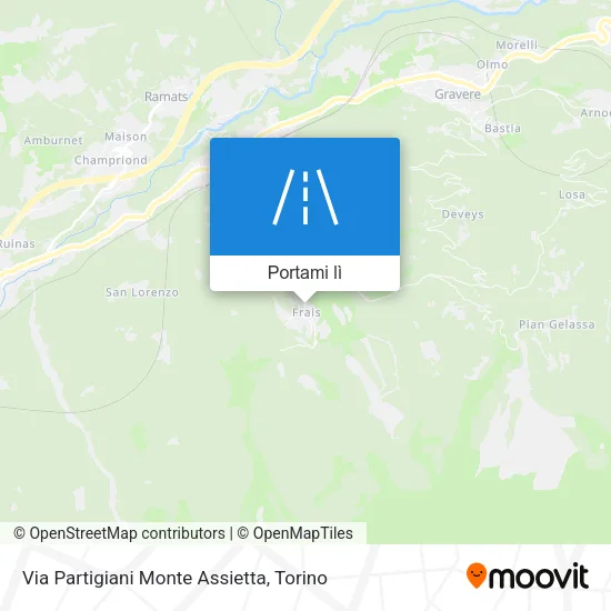 Mappa Via Partigiani Monte Assietta