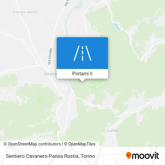 Mappa Sentiero Cavanero-Pansa Rustia