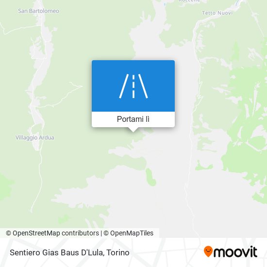 Mappa Sentiero Gias Baus D'Lula