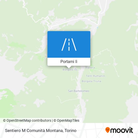 Mappa Sentiero M Comunità Montana