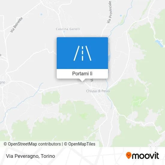 Mappa Via Peveragno