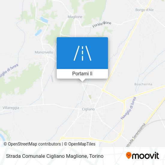 Mappa Strada Comunale Cigliano Maglione