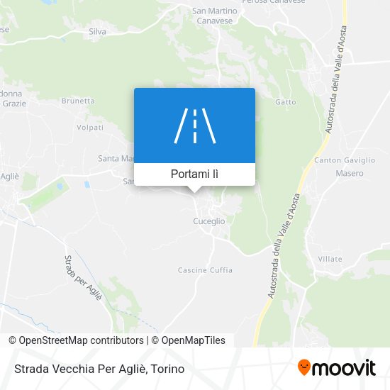 Mappa Strada Vecchia Per Agliè