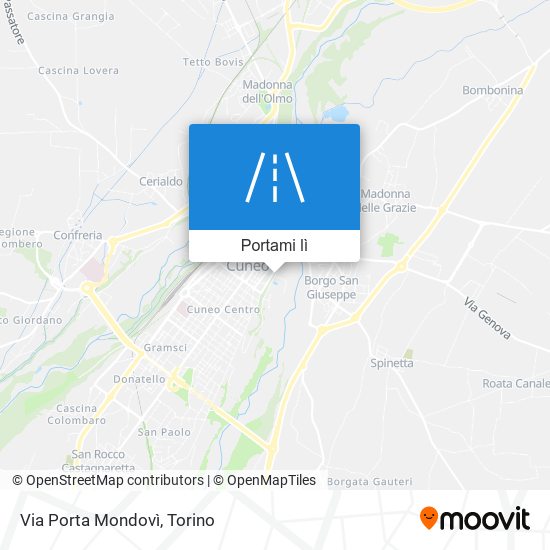 Mappa Via Porta Mondovì