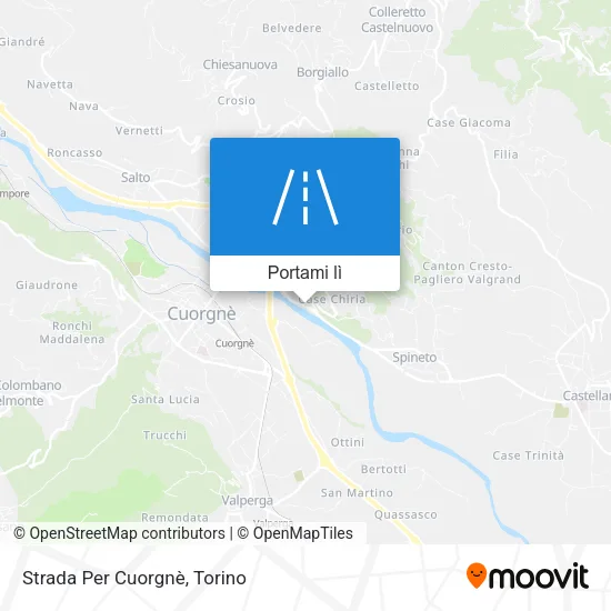 Mappa Strada Per Cuorgnè
